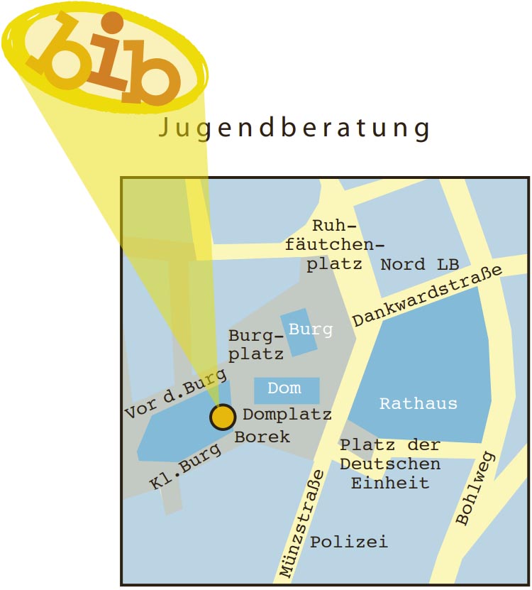 Anfahrtsskizze bib Jugendberatung